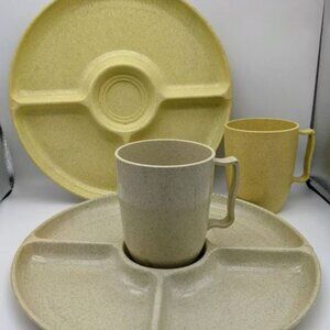 Vintage Gothamware Plates Cups 1950's Picnic Camping Made in the USA